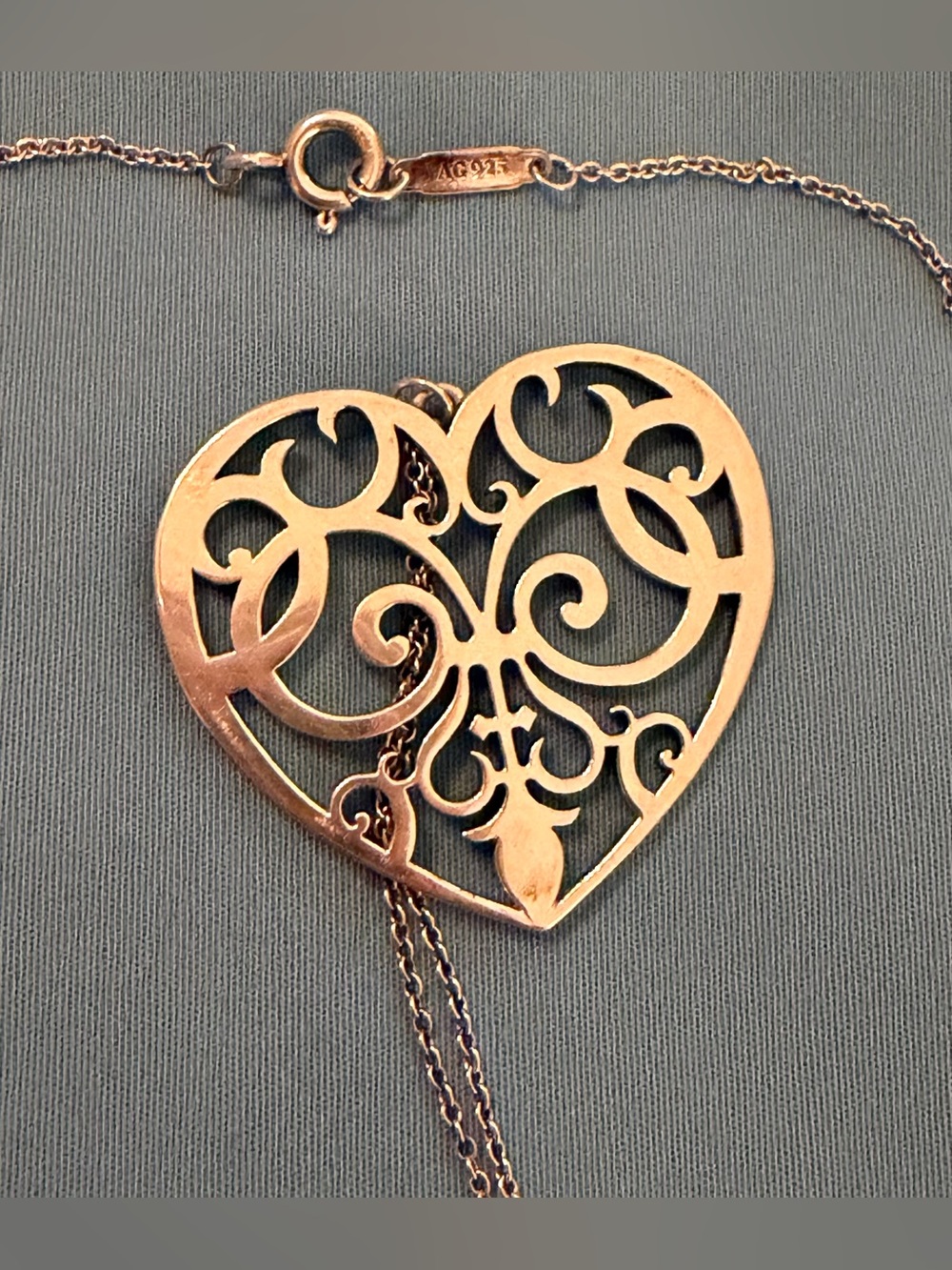 Tiffany & Co. Sterling Silver Enchant Heart Pendant Necklace